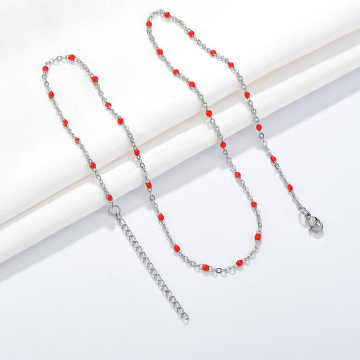 Bulk Jewelry Wholesale stainless steel drip necklaces JDC-NE-bq010 Wholesale factory from China YIWU China
