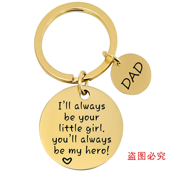 Wholesale Stainless Steel Father's Day Mother's Day Metal Keychain JDC-KC-GangGu009 Keychains 钢古 YY0004 Wholesale Jewelry JoyasDeChina Joyas De China
