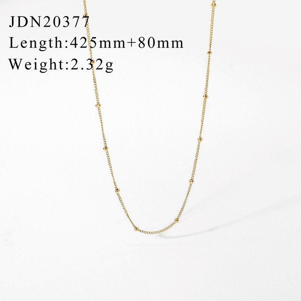 Wholesale Stainless steel fine bead chain necklace JDC-NE-JD312 necklaces 豌隋 Wholesale Jewelry JoyasDeChina Joyas De China