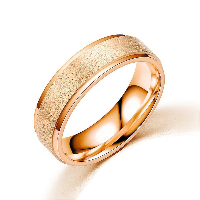Wholesale stainless steel frosted pearl sand ring JDC-RS-Dingc007 Rings 顶潮 Wholesale Jewelry JoyasDeChina Joyas De China
