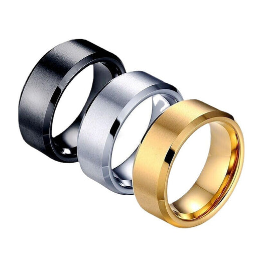 Wholesale stainless steel frosted ring JDC-RS-Dingc004 Rings 顶潮 Wholesale Jewelry JoyasDeChina Joyas De China