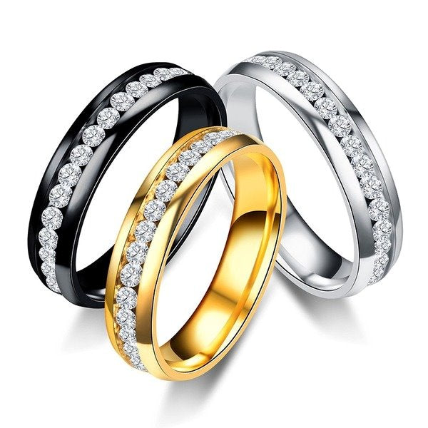 Wholesale Stainless steel full diamond ring JDC-RS-TS053 Rings 腾穗 Wholesale Jewelry JoyasDeChina Joyas De China
