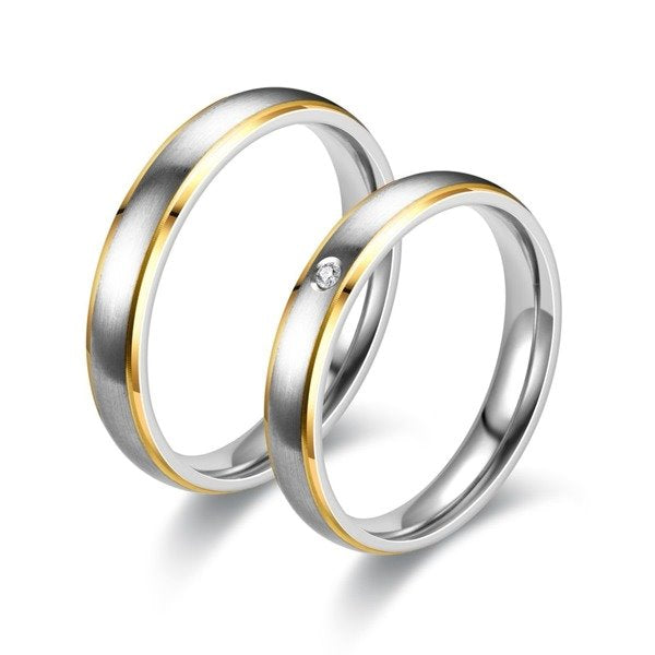 Wholesale Stainless steel gold zircon ring JDC-RS-TS023 Rings 腾穗 Wholesale Jewelry JoyasDeChina Joyas De China