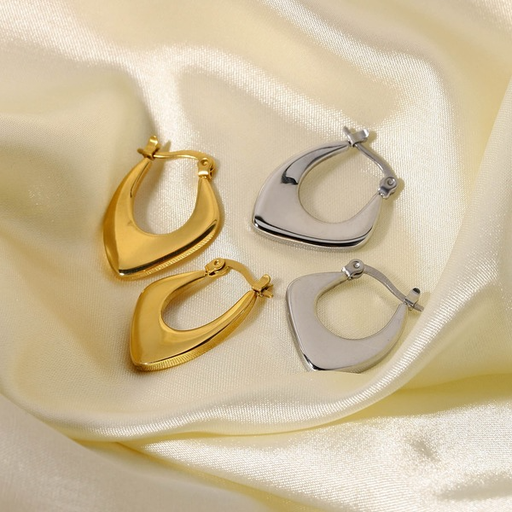 Wholesale stainless steel golden steel color irregular earrings JDC-ES-JD105 Earrings JoyasDeChina Wholesale Jewelry JoyasDeChina Joyas De China