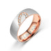 Wholesale Stainless steel half peach heart ring JDC-RS-TS002 Rings 腾穗 6MM rose gold I LOVE YOU 5# Wholesale Jewelry JoyasDeChina Joyas De China