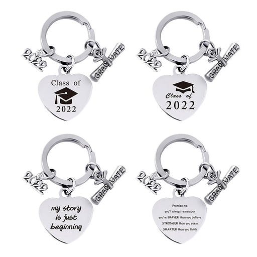 Wholesale Stainless Steel Heart Shape Graduation Season Gift Metal Keychain JDC-KC-GangGu018 Keychains 钢古 Wholesale Jewelry JoyasDeChina Joyas De China