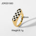 Wholesale Stainless Steel Heart-shaped Checkerboard Rings JDC-RS-JD063 Rings JoyasDeChina JDR201583 NO.6 Wholesale Jewelry JoyasDeChina Joyas De China