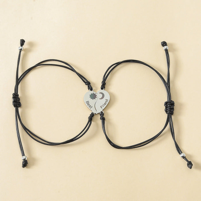 Wholesale stainless steel heart-shaped woven Bracelets JDC-BT-LanT011 Bracelets 爱沐力 Wholesale Jewelry JoyasDeChina Joyas De China