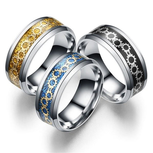 Wholesale Stainless steel inlaid ring JDC-RS-TS040 Rings 腾穗 Wholesale Jewelry JoyasDeChina Joyas De China