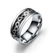 Wholesale Stainless steel inlaid ring JDC-RS-TS040 Rings 腾穗 Silver on black 6# Wholesale Jewelry JoyasDeChina Joyas De China