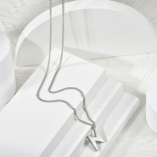 Wholesale stainless steel lightning necklace JDC-NE-YinX028 NECKLACE 伊杏 Wholesale Jewelry JoyasDeChina Joyas De China