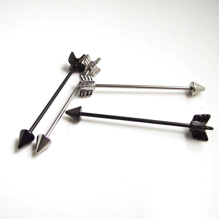 Wholesale stainless steel love arrow long straight rod Ear studs JDC-ES-SaiY001 Piercings 塞尧 Wholesale Jewelry JoyasDeChina Joyas De China