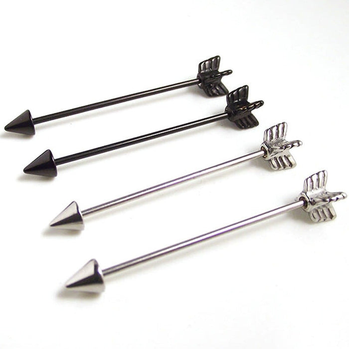 Wholesale stainless steel love arrow long straight rod Ear studs JDC-ES-SaiY001 Piercings 塞尧 Wholesale Jewelry JoyasDeChina Joyas De China