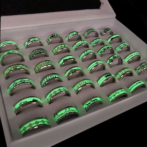 Wholesale Stainless Steel Luminous Mixed Size Rings JDC-RS-Xuy013 Rings 旭颖 Wholesale Jewelry JoyasDeChina Joyas De China