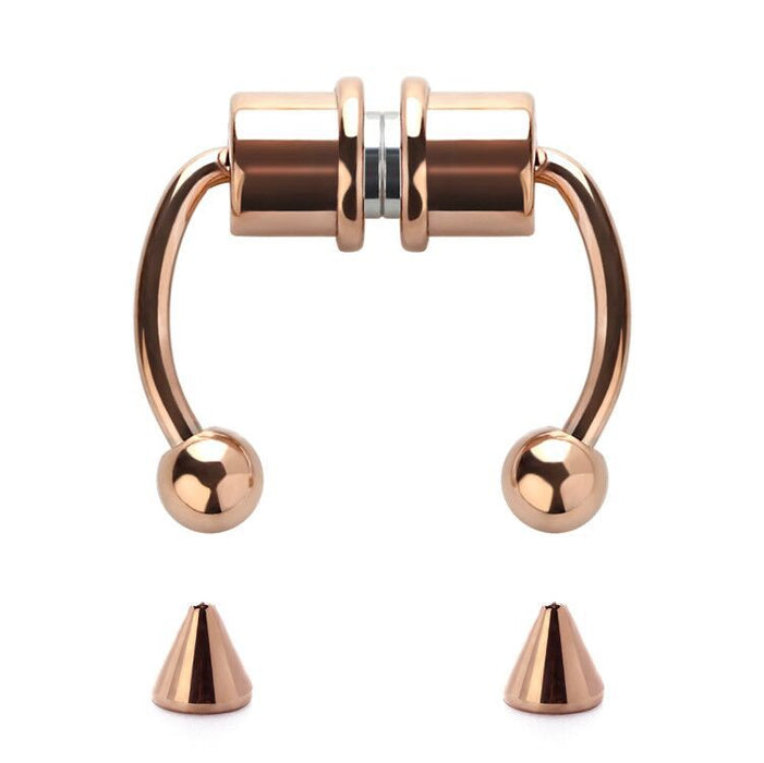 Wholesale stainless steel magnet Nose Clip JDC-NS-ZeS009 Piercings 泽森 rose gold Wholesale Jewelry JoyasDeChina Joyas De China