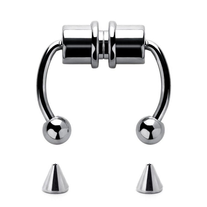 Wholesale stainless steel magnet Nose Clip JDC-NS-ZeS009 Piercings 泽森 Steel color Wholesale Jewelry JoyasDeChina Joyas De China
