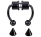 Wholesale stainless steel magnet nose ring JDC-NS-Fanp001 Piercings 梵佩 black Wholesale Jewelry JoyasDeChina Joyas De China