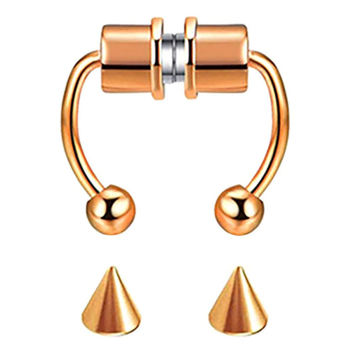 Wholesale stainless steel magnet nose ring JDC-NS-Fanp001 Piercings 梵佩 rose gold Wholesale Jewelry JoyasDeChina Joyas De China