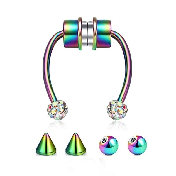 Wholesale stainless steel magnet nose ring JDC-NS-Fanp003 Piercings 梵佩 Wholesale Jewelry JoyasDeChina Joyas De China