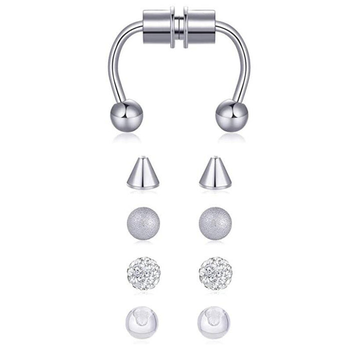 Wholesale stainless steel magnet nose ring JDC-NS-Fanp004 Piercings 梵佩 silver Wholesale Jewelry JoyasDeChina Joyas De China