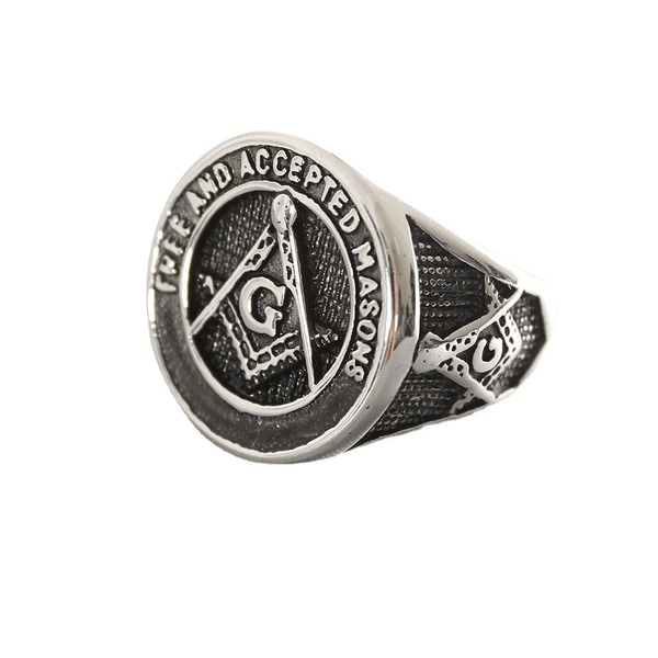 Wholesale Stainless Steel Masonic Rings for Men and Women JDC-RS-MRD051 Rings 美日德 Wholesale Jewelry JoyasDeChina Joyas De China