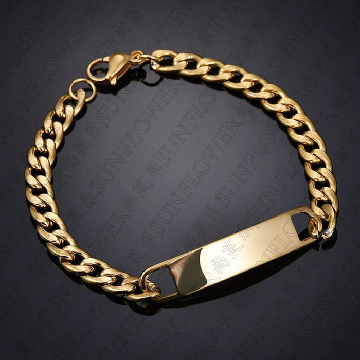 Wholesale stainless steel men's bracelet can be engraved DIY JDC-BT-RXSFL001 bracelets 尚芙乐 Wholesale Jewelry JoyasDeChina Joyas De China