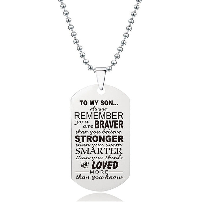 Wholesale Stainless Steel Military Brand Father's Day Mother's Day Necklace MOQ≥2 JDC-NE-GangGu001 Necklaces 钢古 MOQ2 W00002 Wholesale Jewelry JoyasDeChina Joyas De China