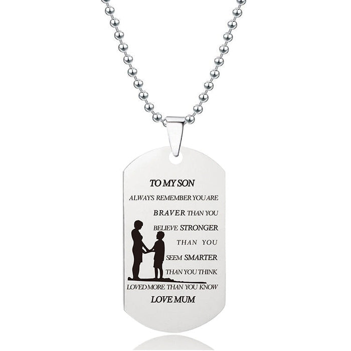 Wholesale Stainless Steel Military Brand Father's Day Mother's Day Necklace MOQ≥2 JDC-NE-GangGu001 Necklaces 钢古 MOQ2 W00005 Wholesale Jewelry JoyasDeChina Joyas De China