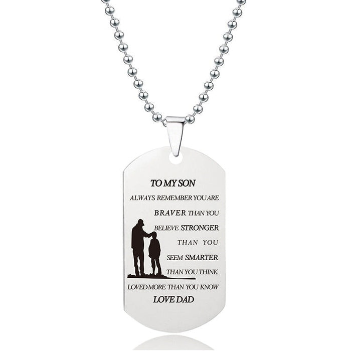 Wholesale Stainless Steel Military Brand Father's Day Mother's Day Necklace MOQ≥2 JDC-NE-GangGu001 Necklaces 钢古 MOQ2 W00006 Wholesale Jewelry JoyasDeChina Joyas De China