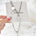 Wholesale stainless steel monogram necklace JDC-NE-YinX039 NECKLACE 伊杏 Wholesale Jewelry JoyasDeChina Joyas De China
