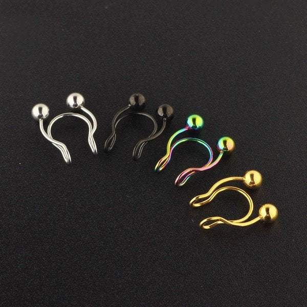 Wholesale stainless steel nose ring JDC-NS-Fanp007 Piercings 梵佩 Wholesale Jewelry JoyasDeChina Joyas De China