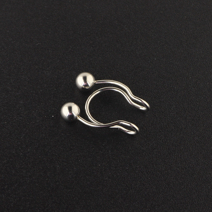 Wholesale stainless steel nose ring JDC-NS-Fanp007 Piercings 梵佩 8mm silver Wholesale Jewelry JoyasDeChina Joyas De China