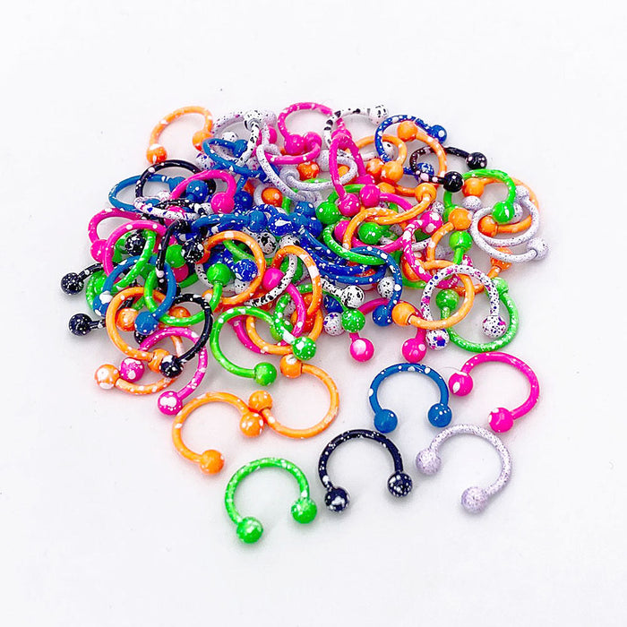 Wholesale stainless steel nose ring nose nails JDC-NS-Chengy002 Piercings 辰亚 A mixed color 10/pack Wholesale Jewelry JoyasDeChina Joyas De China