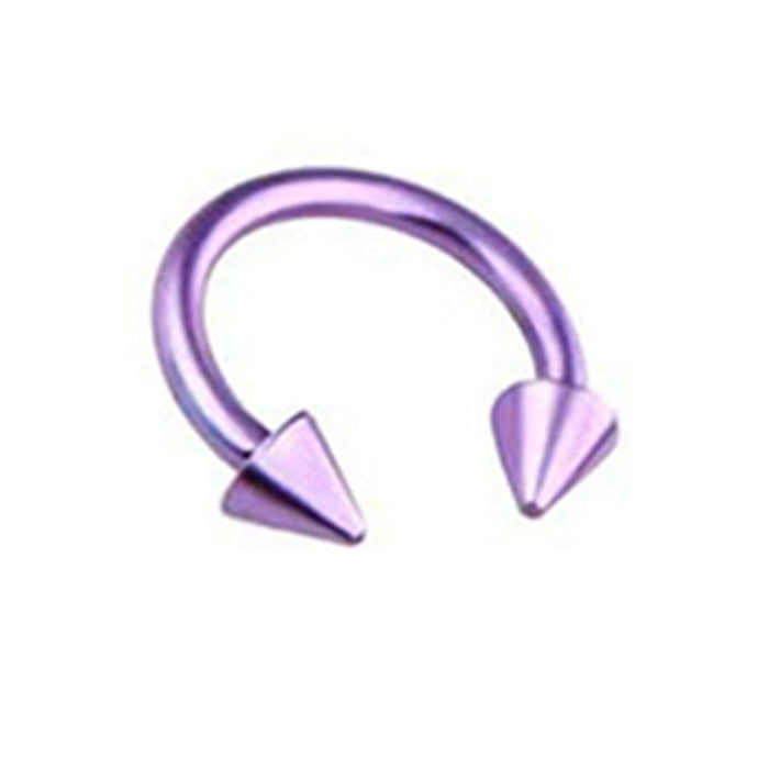 Wholesale stainless steel nose ring nose nails JDC-NS-Chengy005 Piercings 辰亚 purple Wholesale Jewelry JoyasDeChina Joyas De China