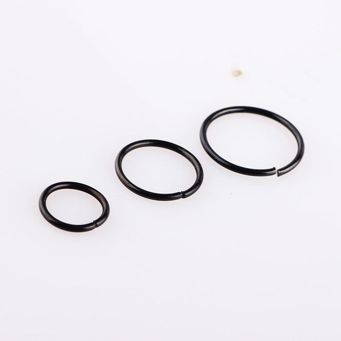Wholesale Stainless Steel Nose Ring Piercing JDC-NS-Fanp002 Piercings 梵佩 black 6mm Wholesale Jewelry JoyasDeChina Joyas De China