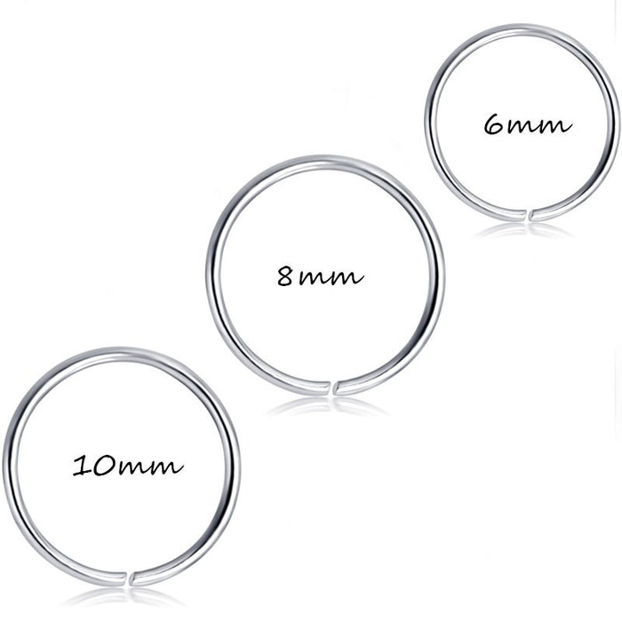 Wholesale Stainless Steel Nose Ring Piercing JDC-NS-Fanp002 Piercings 梵佩 silver 6mm Wholesale Jewelry JoyasDeChina Joyas De China