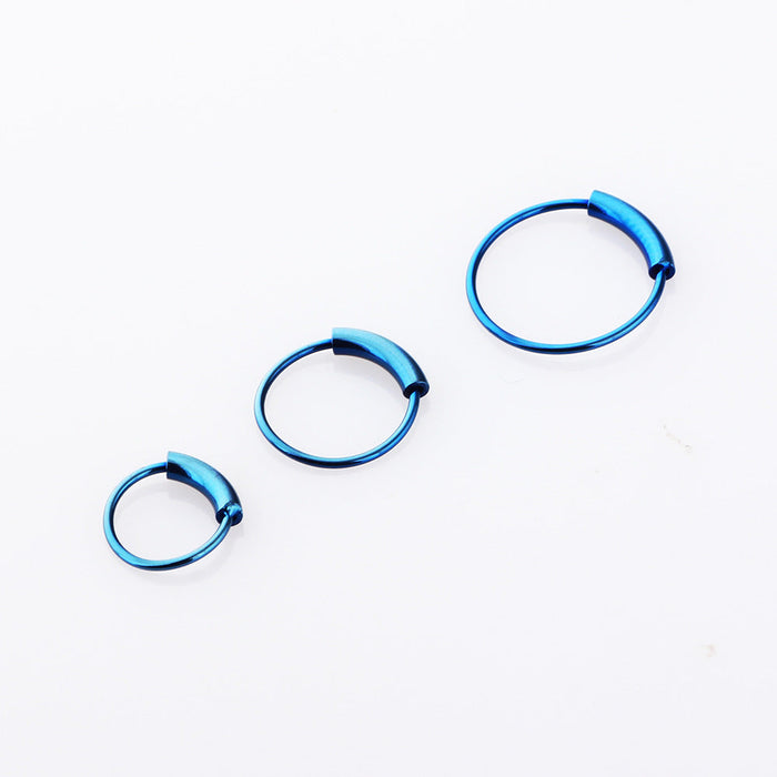 Wholesale Stainless Steel Nose Ring Piercing JDC-NS-Fanp005 Piercings 梵佩 6mm blue Wholesale Jewelry JoyasDeChina Joyas De China
