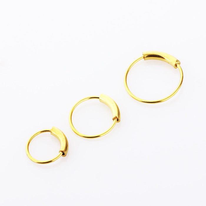 Wholesale Stainless Steel Nose Ring Piercing JDC-NS-Fanp005 Piercings 梵佩 6mm gold Wholesale Jewelry JoyasDeChina Joyas De China