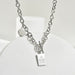 Wholesale stainless steel O word necklace JDC-NE-YinX031 NECKLACE 伊杏 Wholesale Jewelry JoyasDeChina Joyas De China