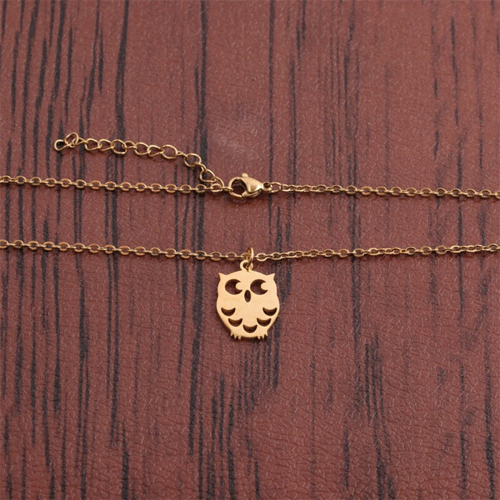 Wholesale Stainless Steel Owl Necklace JDC-NE-ChanX005 Necklaces 昌鑫 Wholesale Jewelry JoyasDeChina Joyas De China