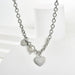 Wholesale stainless steel peach heart necklace JDC-NE-YinX022 NECKLACE 伊杏 Wholesale Jewelry JoyasDeChina Joyas De China