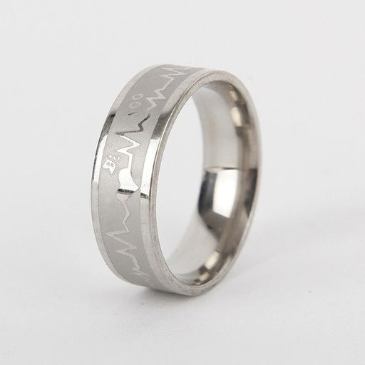 Wholesale Stainless steel peach heart ring JDC-RS-TS027 Rings 腾穗 4MMSteel color6# Wholesale Jewelry JoyasDeChina Joyas De China