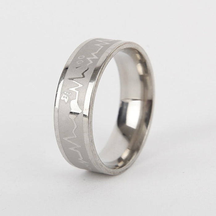 Wholesale Stainless steel peach heart ring JDC-RS-TS027 Rings 腾穗 6MMSteel color9# Wholesale Jewelry JoyasDeChina Joyas De China