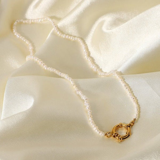 Wholesale Stainless steel pearl necklace JDC-NE-JD306 necklaces 豌隋 Wholesale Jewelry JoyasDeChina Joyas De China