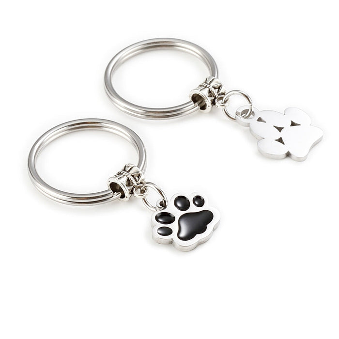 Wholesale Stainless Steel Pet Footprint Keychain JDC-KC-Mail004 Keychains 麦伦 Wholesale Jewelry JoyasDeChina Joyas De China
