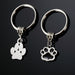 Wholesale Stainless Steel Pet Footprint Keychain JDC-KC-Mail004 Keychains 麦伦 Wholesale Jewelry JoyasDeChina Joyas De China