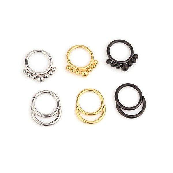 Wholesale Stainless Steel Piercing Nose Ring MOQ≥2 JDC-NS-HengS013 Piercings 亨森 Wholesale Jewelry JoyasDeChina Joyas De China