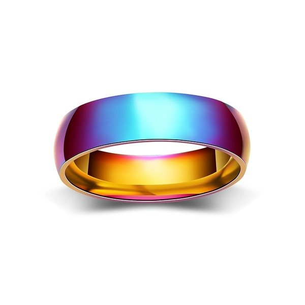 Wholesale Stainless steel rainbow ring JDC-RS-TS022 Rings 腾穗 Wholesale Jewelry JoyasDeChina Joyas De China