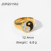 Wholesale Stainless steel Rhinestone black and white ring JDC-RS-JD256 Rings JoyasDeChina Wholesale Jewelry JoyasDeChina Joyas De China