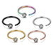 Wholesale Stainless Steel Rhinestone Nose Ring JDC-NS-Fanp009 Piercings 梵佩 silver Wholesale Jewelry JoyasDeChina Joyas De China
